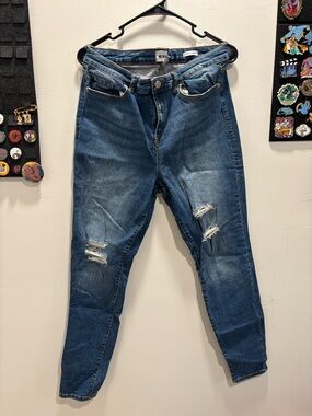 William Rast Dark Blue Distressed Women's Jeans